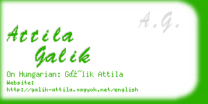 attila galik business card